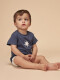 Camiseta Azul Con Estampado Estrella Cru Azul Medio Oscuro