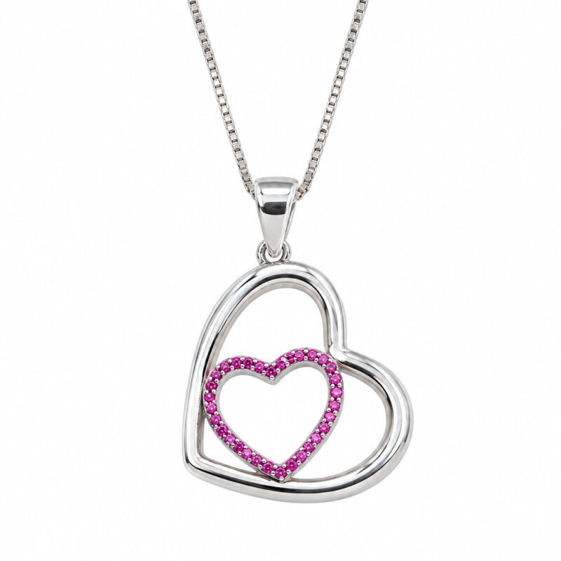 Cadena y colgante doble corazón Cadena y colgante doble corazón