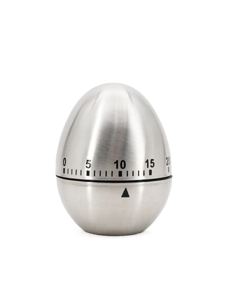 RELOJ PORTATIL DE COCINA HUEVO INOX PLATEADO