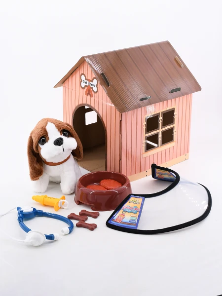 MASCOTA CON ACCESORIOS MARRON