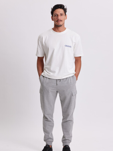 Pantalón deportivo jogger básico Gris Melange