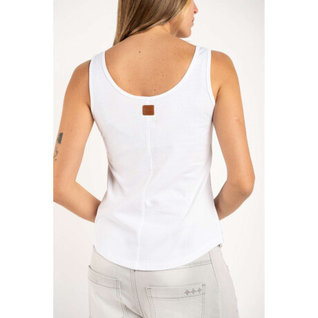 Musculosa Algodón Peinado Blanco