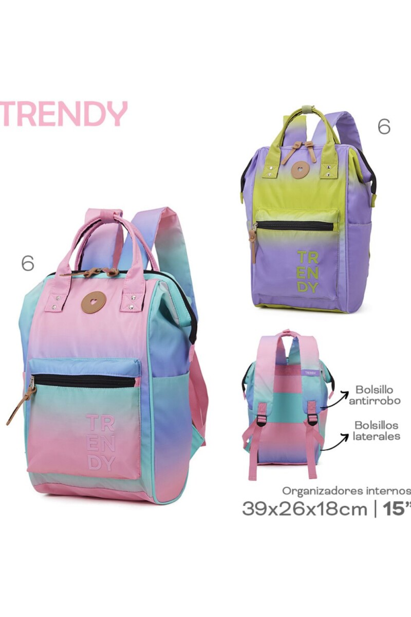 Mochila trendy degrade Verde