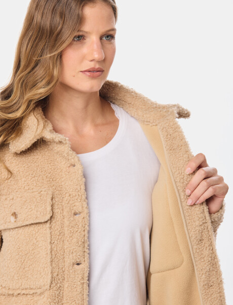 CAMPERA CAMISA DE SHERPA Beige