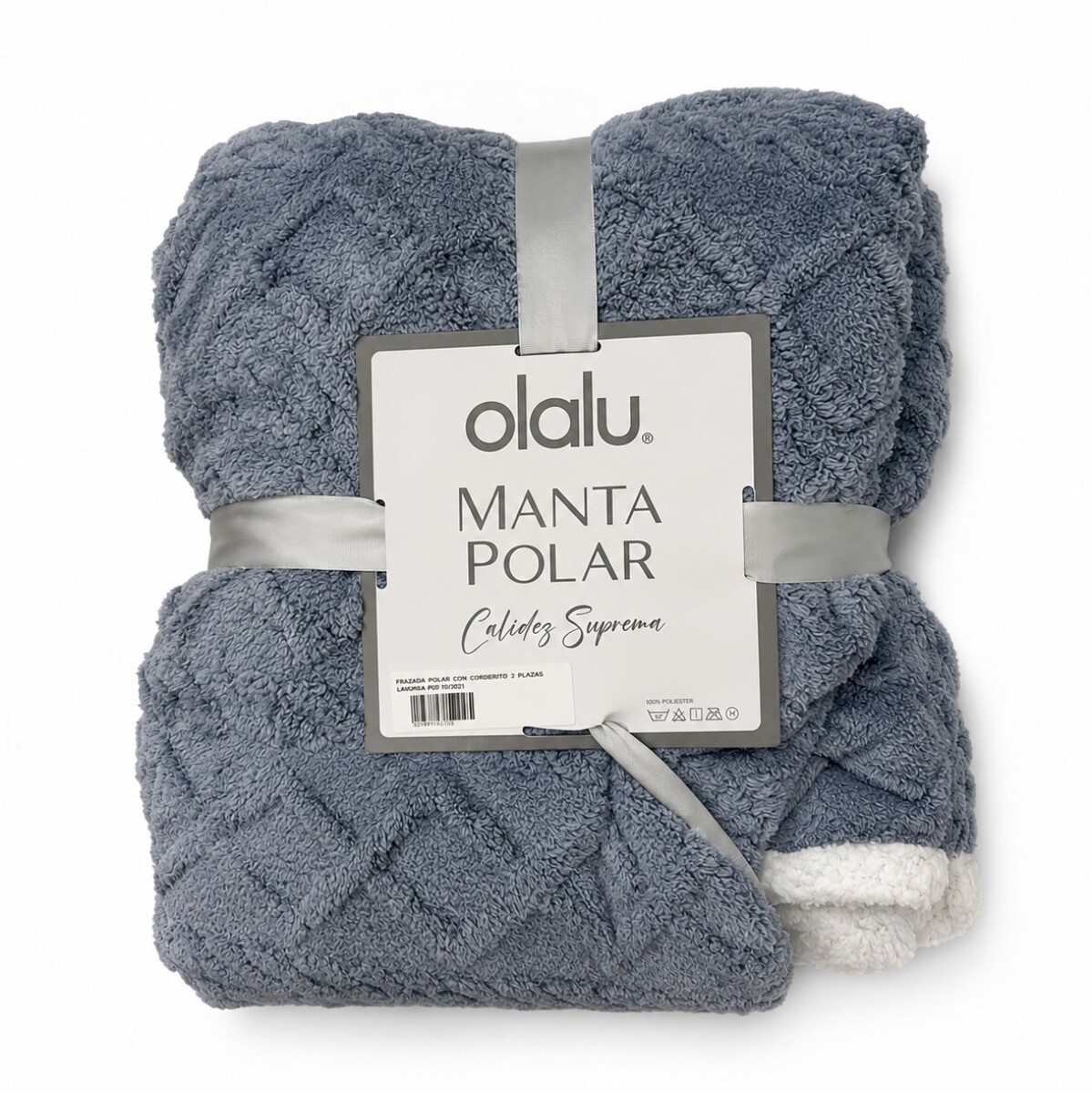 Frazada Polar con Corderito 2 Plazas Labrada REF.HU2291 - GRIS-CLARO 