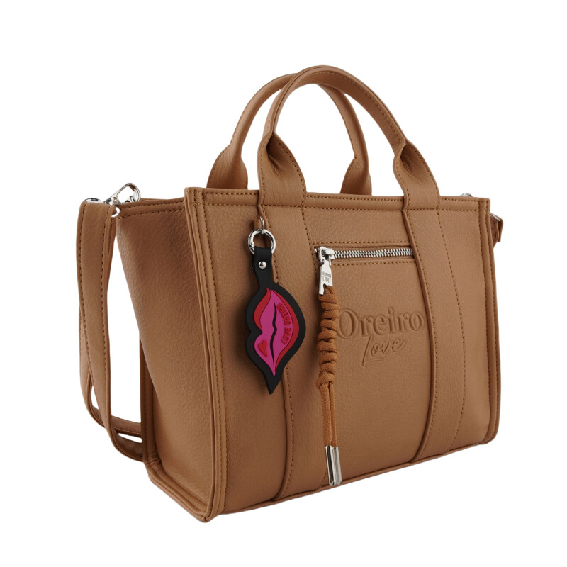 Cartera Las Oreiro Love Marrón Camel