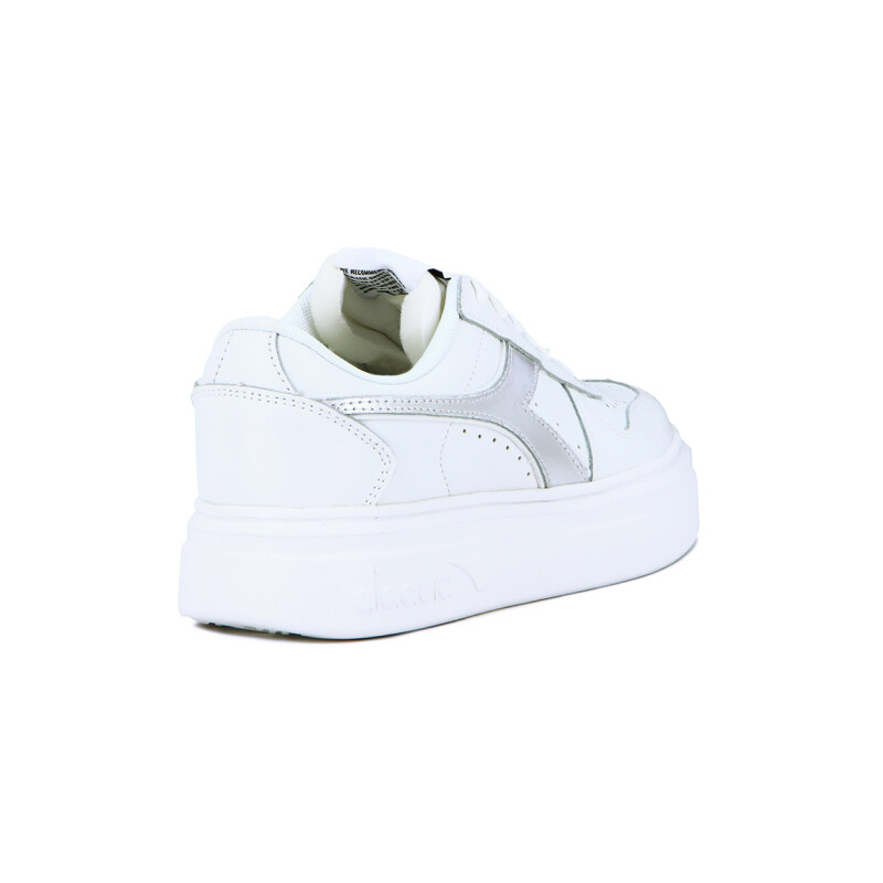 Championes Casuales Mujer Diadora Sportswear Blanco-Plata