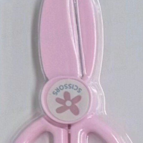 Tijera plástica rosa