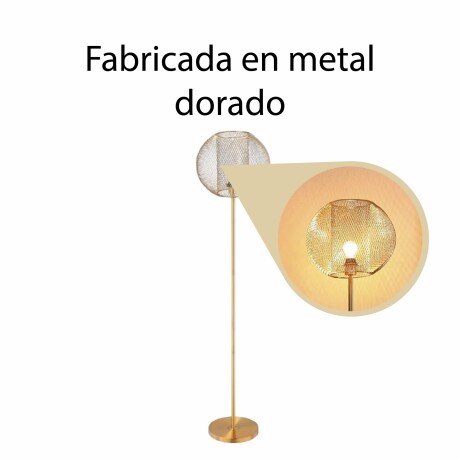 Lámpara De Pie Elegante Metal Moderna Estilo Glam Dorado