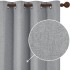 Cortina 100% Blackout 2Paños 140x220 Textura Lino Doble Faz Variante Color Gris