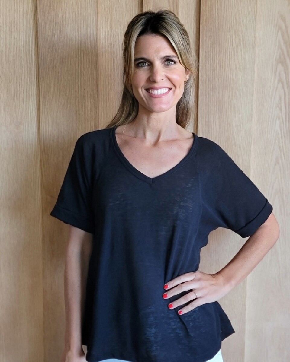 Remera Lila - Negro 