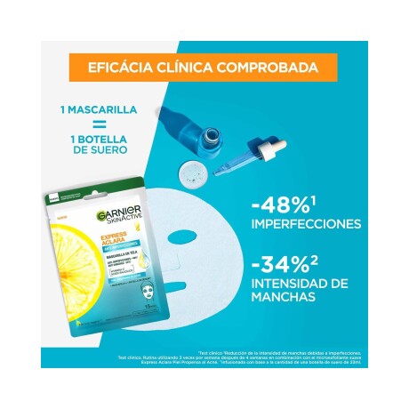 Mascarilla Facial Anti Imperfecciones Garnier Express Aclara 23gr Mascarilla Facial Anti Imperfecciones Garnier Express Aclara 23gr