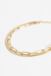 Pulsera de acero doble cadena dorado
