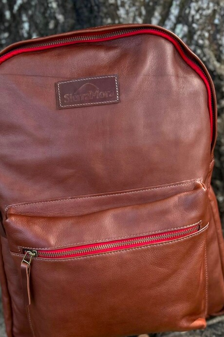 Mochila Moro Caramel Red Zip