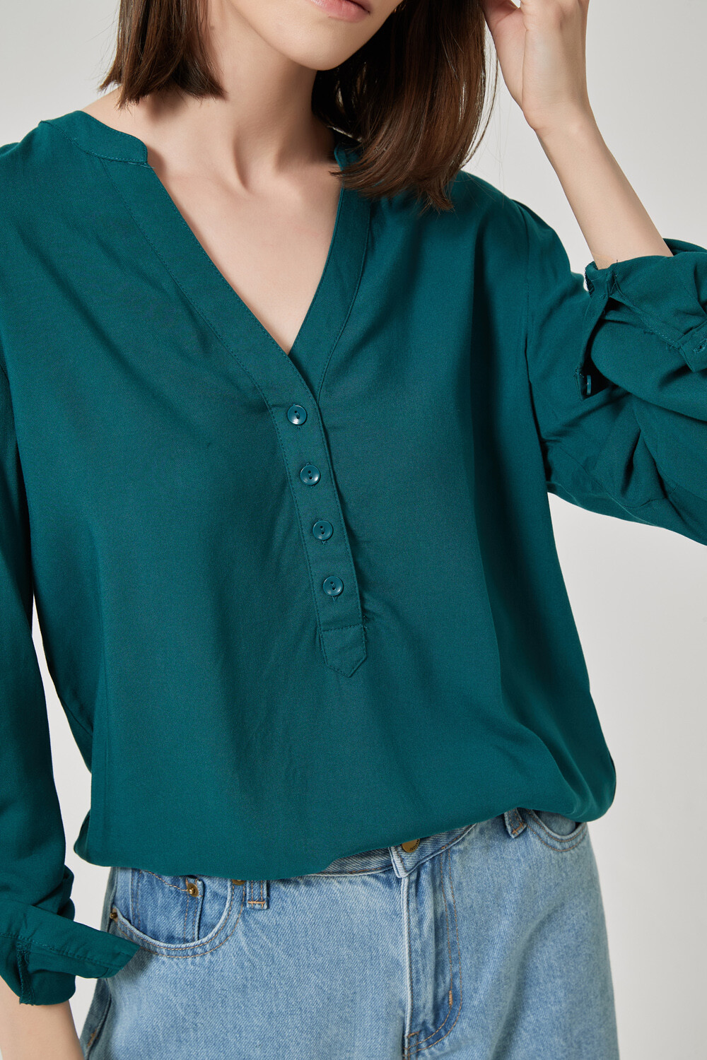 Blusa Yura Verde Azulado