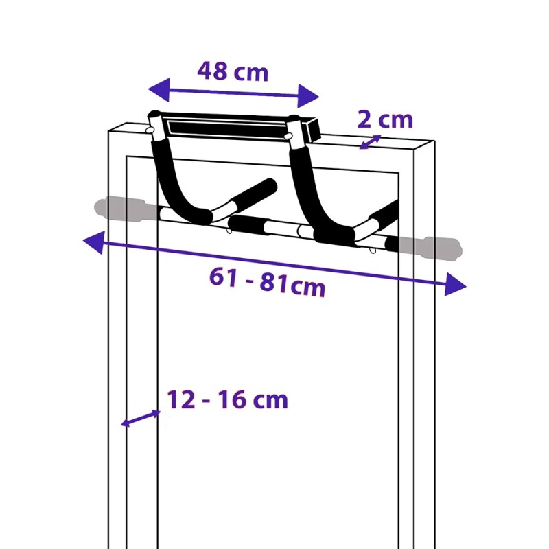 Barra Dominadas Para Puerta Active Training Gris