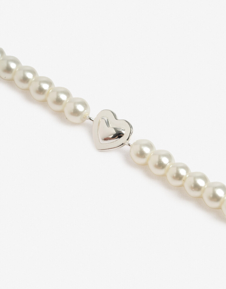 Pulseras Flexibles Perlas Pulsera Plata 925 Perlas - Plateado