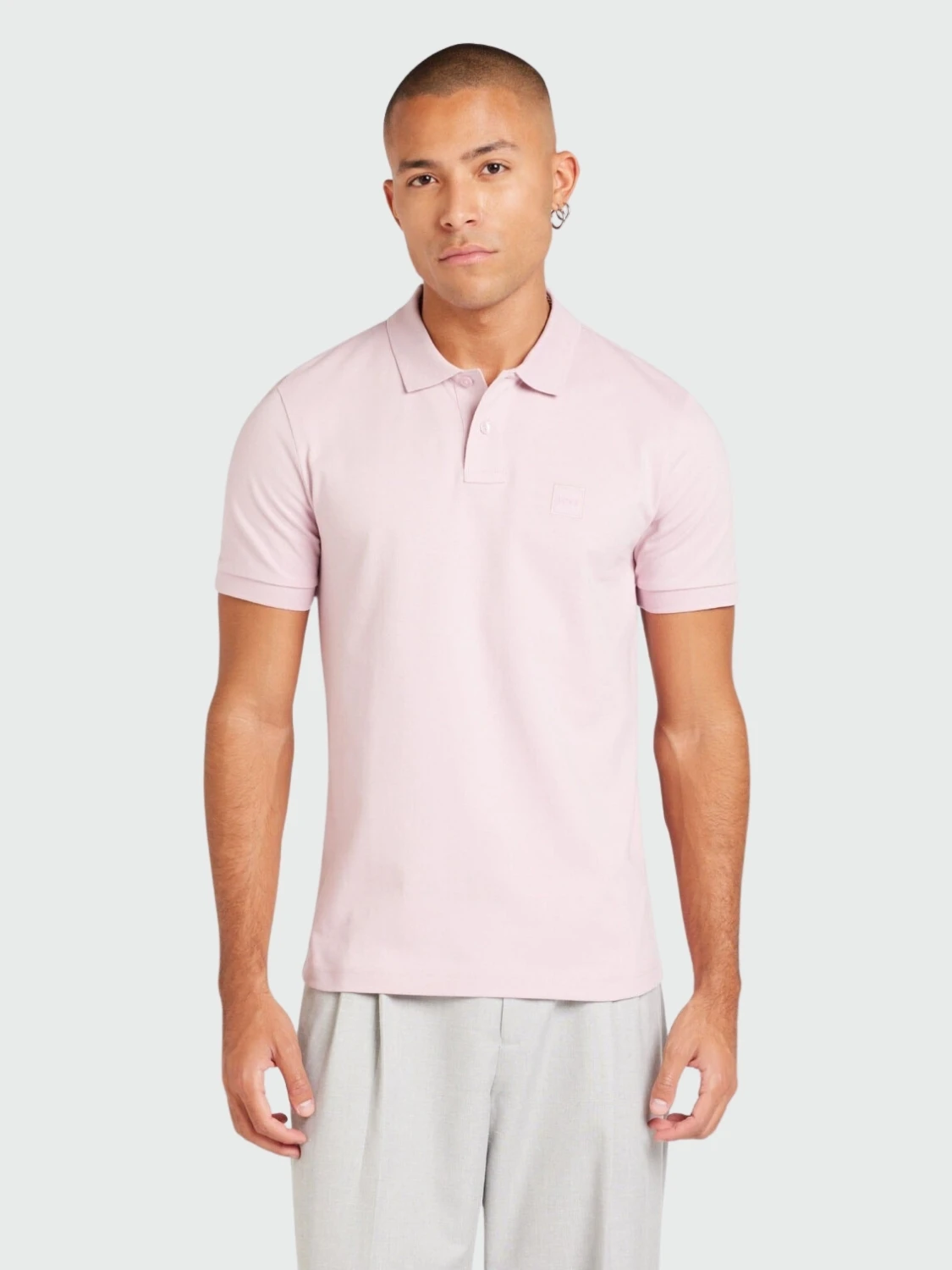 BOSS - Remera Polo Slim Fit en Piqué Algodón Púrpura