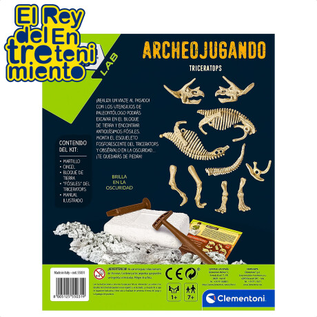 Juego Arqueología Dinosaurio Triceratops Clementoni Juego Arqueología Dinosaurio Triceratops Clementoni