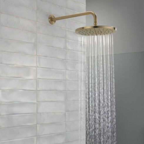 Ducha Articulada Completa C/Roseta Y Brazo - De 20Cm Brushed Gold 000