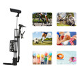 Inflador Manual De Pie Para Bicicleta Plateado