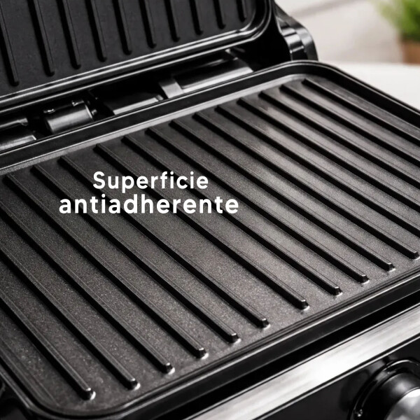 Sandwichera Con Grill Eléctrico Inox Ks-geinox5 SANDWICHERA GRILL KASSEL KS-GEINOX5