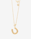 Collares Largos Strass Collar Largo Multidijes - Dorado Oro Amarillo