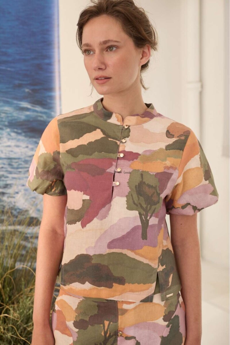 Blusa Tropical Print - Tierra 