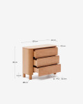 Cómoda Salaya de madera contrachapada de fresno FSC Mix Credit 120 x 80 cm Cómoda Salaya de madera contrachapada de fresno FSC Mix Credit 120 x 80 cm