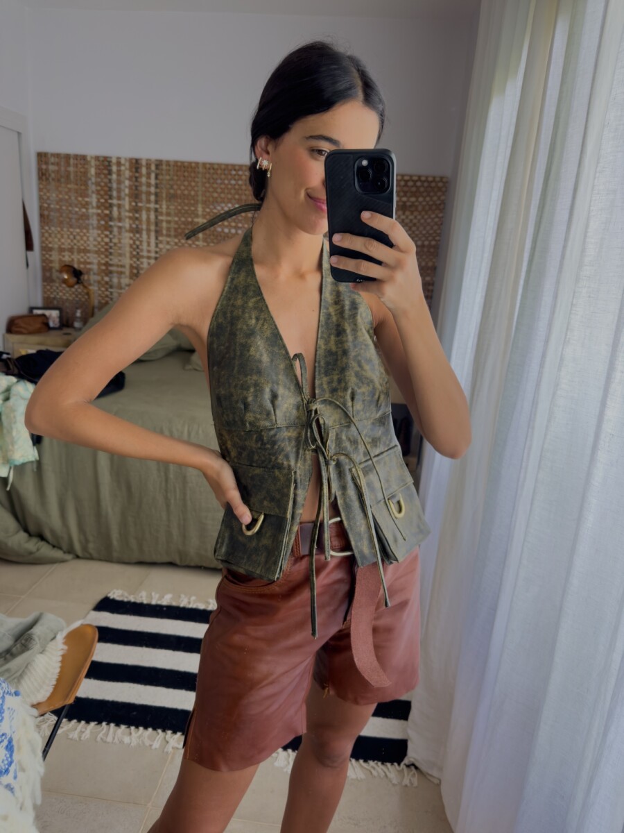 Pocket Vest - óxido Pistacho 
