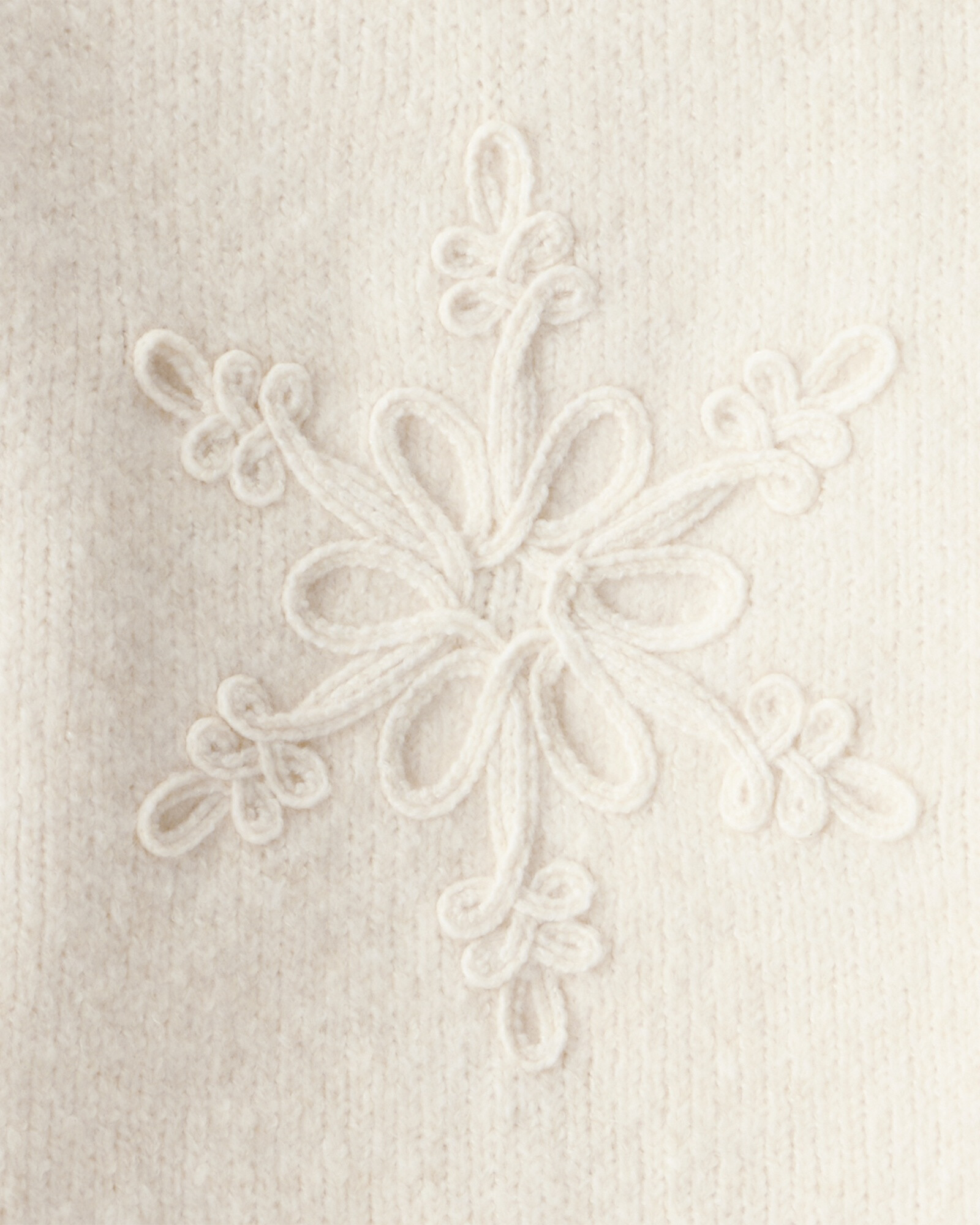 Buzo de punto, crema, bordado Sin color