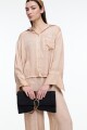 CAMISA BOLSILLO ML Beige