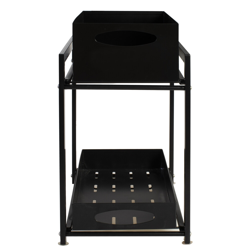 ORGANIZADOR COCINA METAL NEGRO 2 PISOS