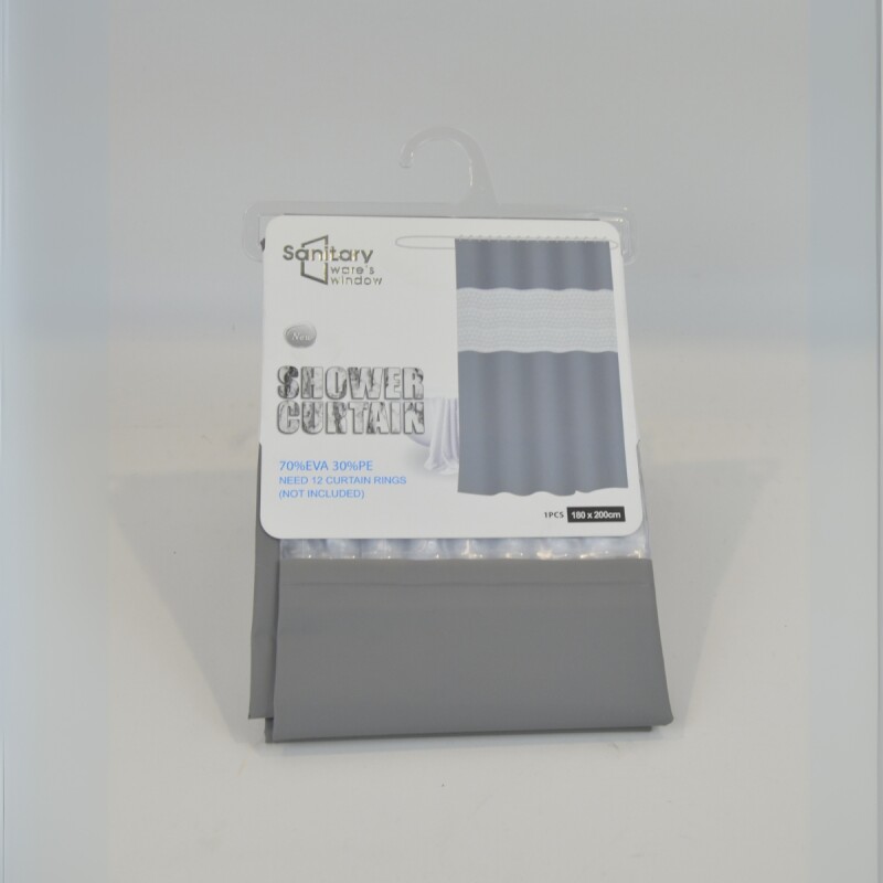 Cortina de baño 180 x 200 GRIS