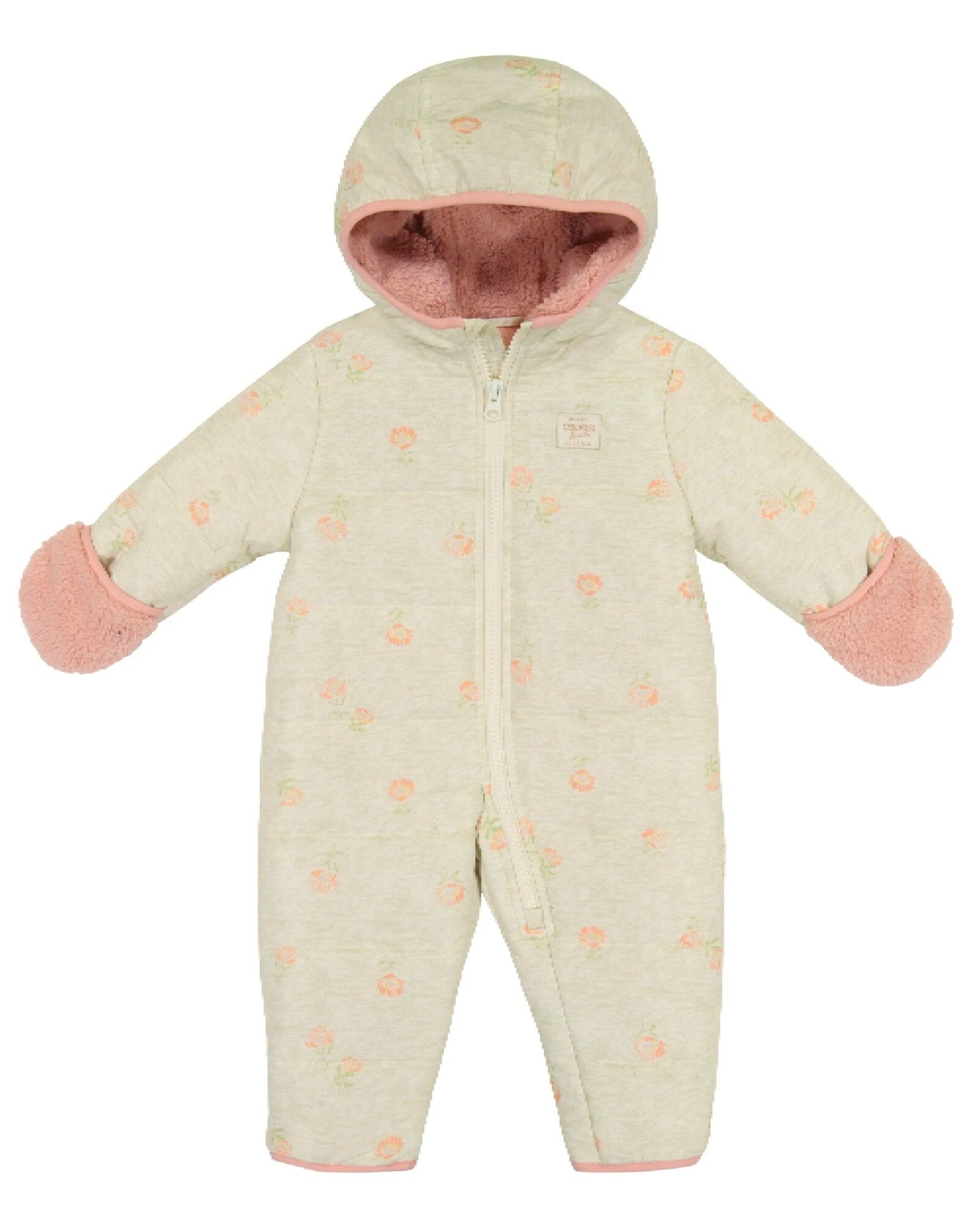 Astronauta con forro de sherpa, diseño floral Sin color