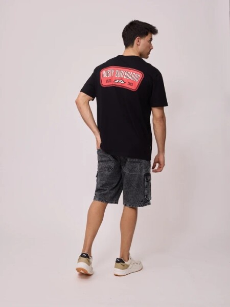 T-SHIRT RUSTY POPIK NEGRO
