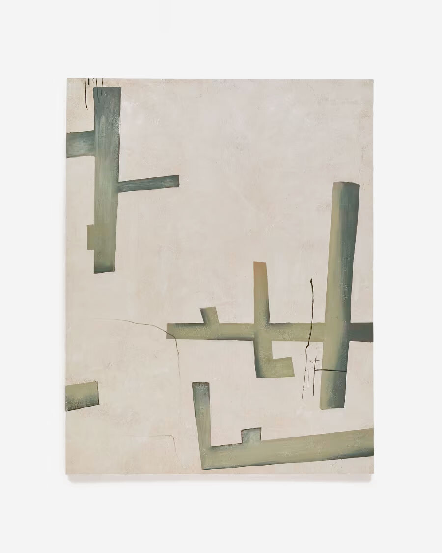 Lienzo abstracto Fida verde 180 x 140 cm