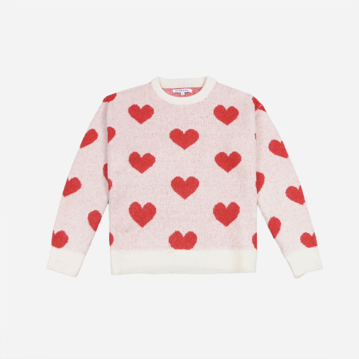 Sweater corazones - Mujer - BLANCO Y ROJO 