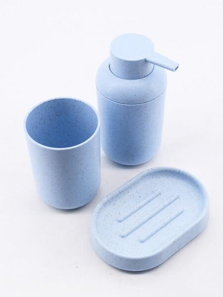 SET DISP, JABONERA Y PORTACEPILLOS CELESTE