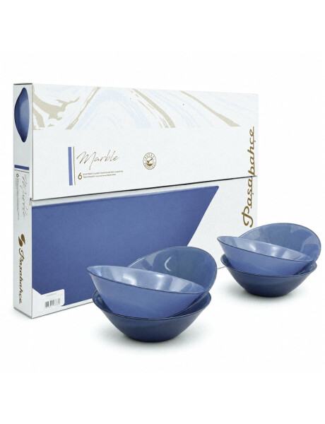 SET X6 BOWL D14CM/H14CM AZUL MARBLE PASABAHCE SET X6 BOWL D14CM/H14CM AZUL MARBLE PASABAHCE