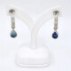 Caravanas Antiguas En Oro 18K Blanco, Brillantes Y Zafiros Caravanas Antiguas En Oro 18K Blanco, Brillantes Y Zafiros