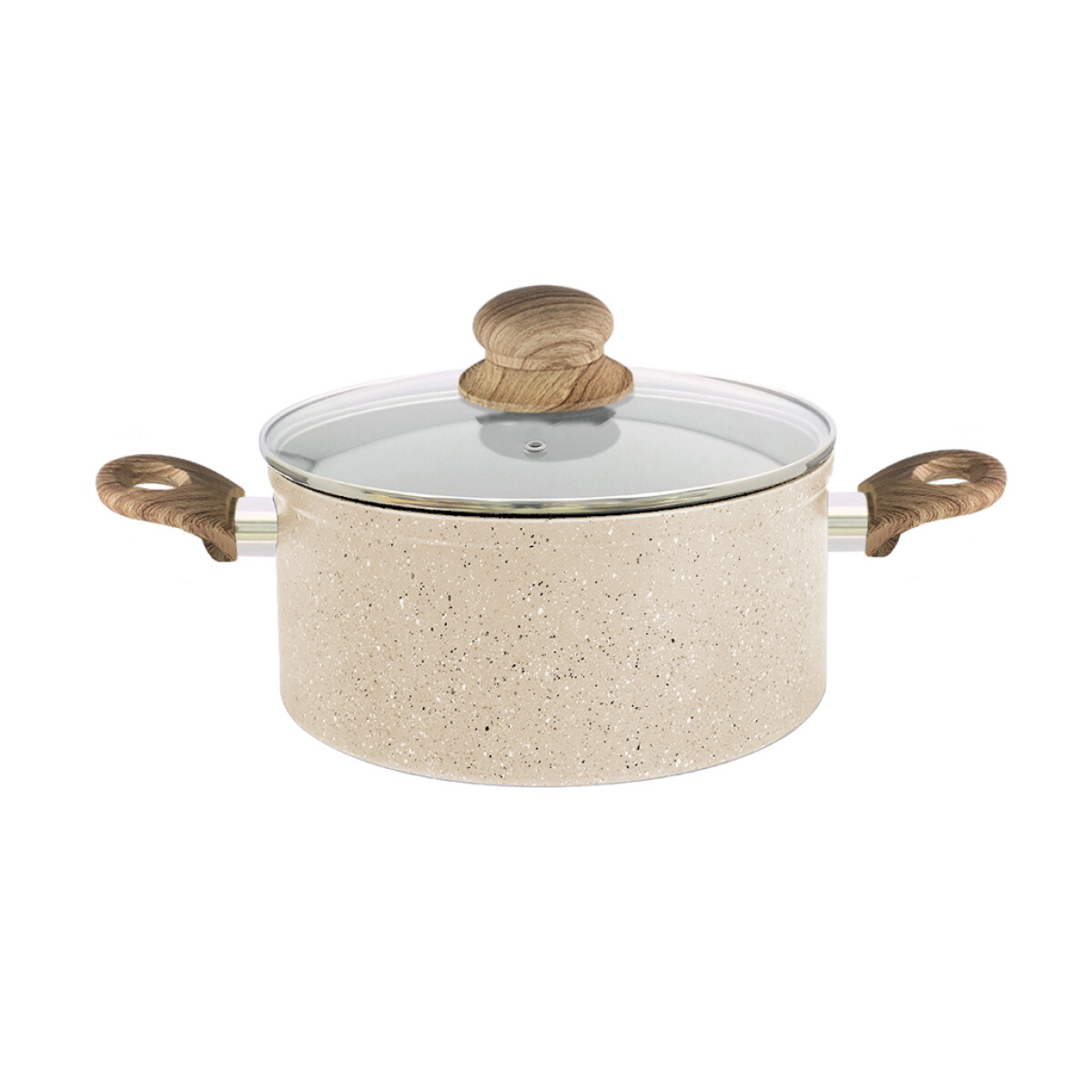 OLLA ANTIADHERENTE ALUM. 20X9CM 2.8L APTO INDUC. BEIGE 
