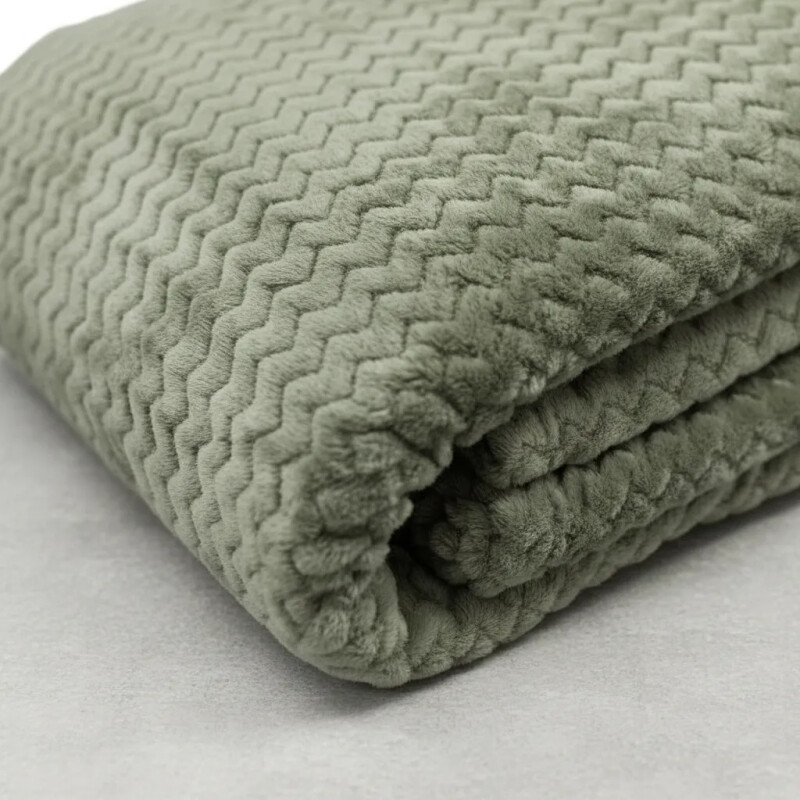 Cubrecama Jacquard Queen verde seco