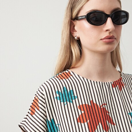 VESTIDO CASTAÑA Rayas