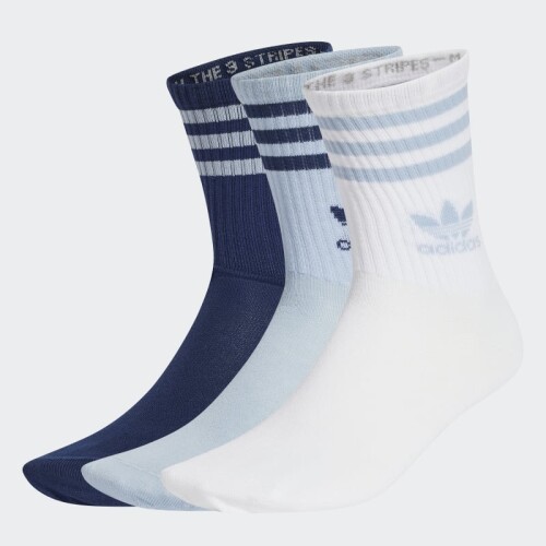 Medias Adidas Mid Cut Crew 3 Pares Azul