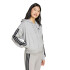 Campera de Mujer Adidas Essentials French Terry 3 Tiras Gris - Negro