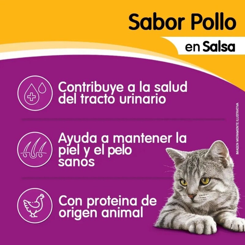 WHISKAS EN SALSA CAJA 12 UNIDADES POLLO