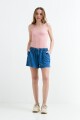 Short con cintura elastizada JEAN OSCURO