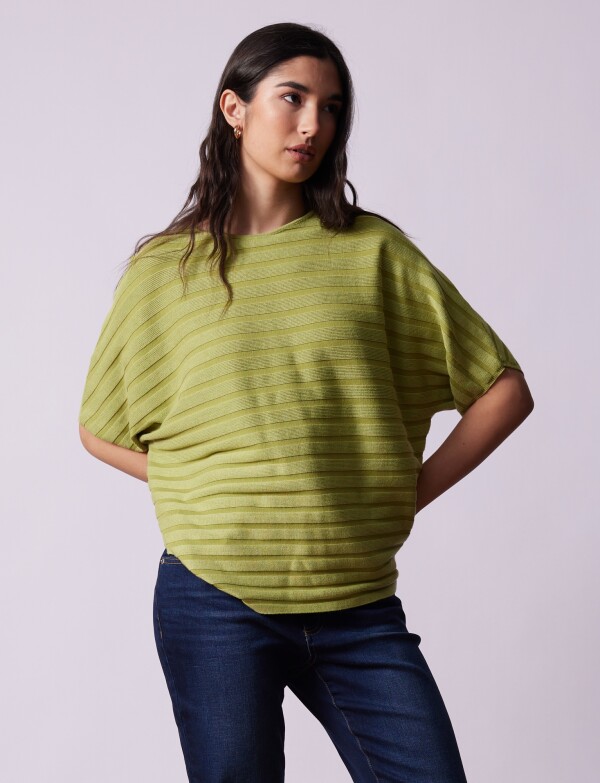 Buzo Dolman Acanalado VERDE
