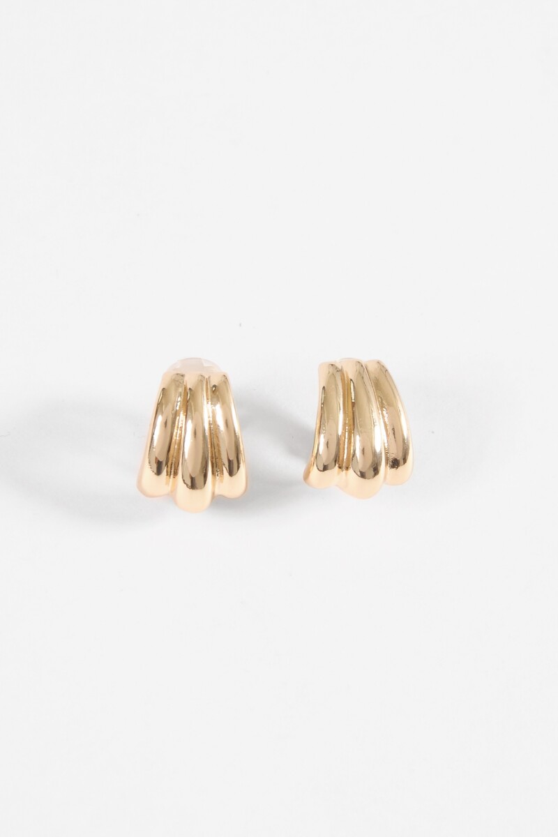 Caravanas vueltas clip dorado